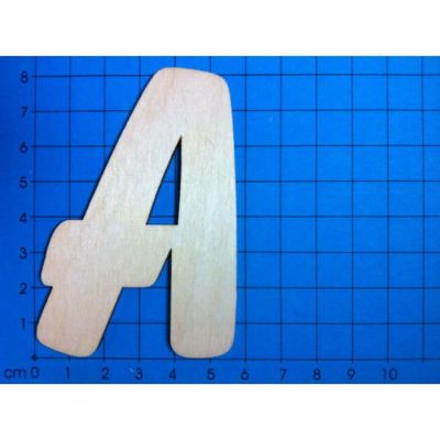 W - ABC Holzbuchstaben natur Kleinteile gelasert 80mm | ABH 80-Ö