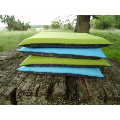 Asche 94, wasserblau 37 - Sitzkissen aus Filz, Größe 35 x 35 cm | 27231338