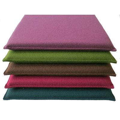 Quadratische Sitzkissen aus Filz in den Farben - Apricot 07, fuchsia 23 | 45492457