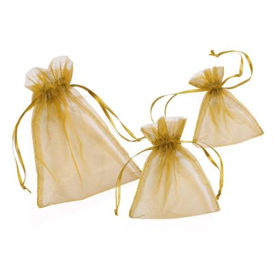 CREApop® Organza-Säckchen gold 8 x 10 cm, Beutel a 12 Stück | 3858023 / EAN:4036159441438