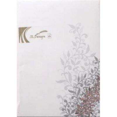 Designpapier A4 Floral: Silbriges Blattwerk | 679796-106 / EAN:7612996462675