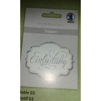 Einladung zu meiner Konfirmation Motiv 08 - Topper weiß/gold 8 St. verschiedene Schriftaufdrucke | 567000..