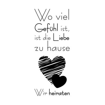 Schriftstempel - Stempel 'Wo viel Gefühl...' | 1800090 / EAN:4011643845350