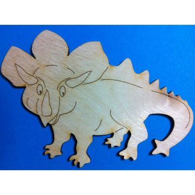 100mm - Holz DINOSAURIER TRICERATOPS 30mm - 160mm | DSH37.. / EAN:4250382855316