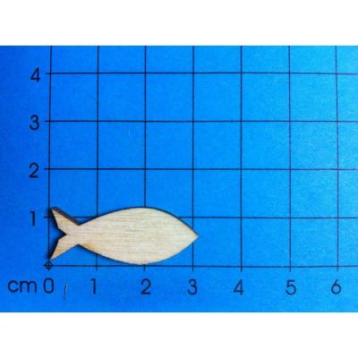 120mm - Fisch geschlossen aus Holz 22mm - 300mm | KFH35.. / EAN:4250382832690