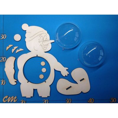 20cm - Schneemann Eisy (Mütze) 20 cm / 33 cm inkl. 7cm bzw. 12cm Acrylglas-Kugel mit Geldschlitz oder Loch | LSE76.. / EAN:4250382872719