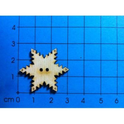 30mm - Knopf: Eiskristall IN VERSCHIEDENEN GRÖSSEN | BUH030 / EAN:4250382859048