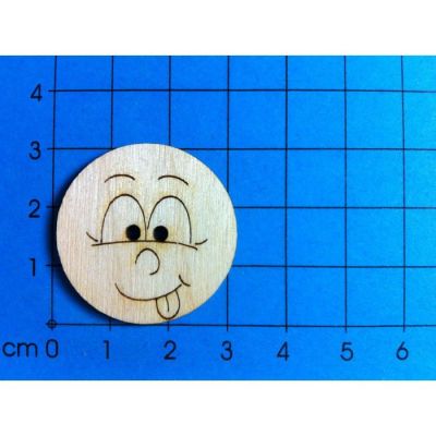 30mm - Knopf: Gesicht Design 1 verschiedene Größen | BUH033. / EAN:4250382850670