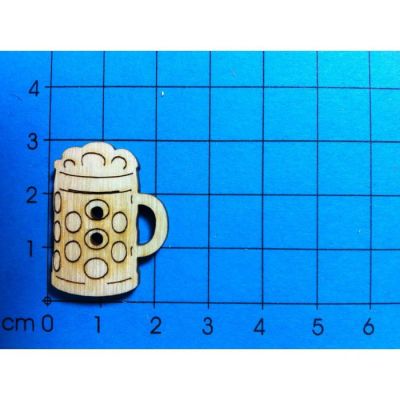 30mm - Knopf: Maßkrug mit Schaum 30 mm | BUH3402 / EAN:4250382859437