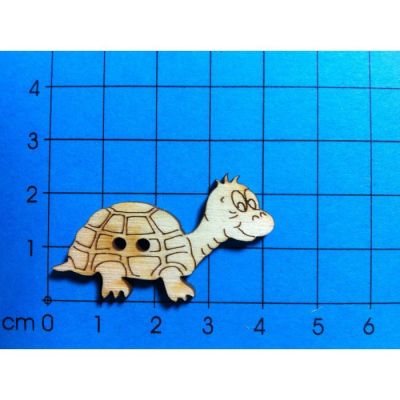 40mm bemalt - Knopf: Schildkröte 40 mm | BUH2104 / EAN:4250382859529