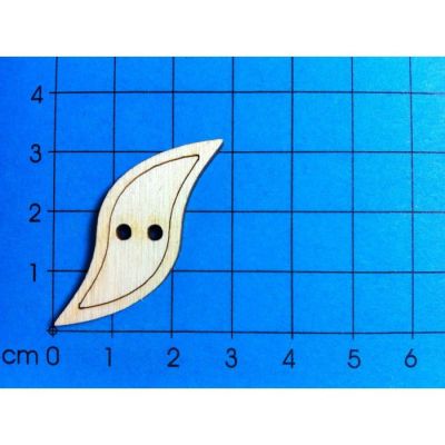 40mm - Knopf: Geschwungen verschiedene Größen | BUH17.. / EAN:4250382851646