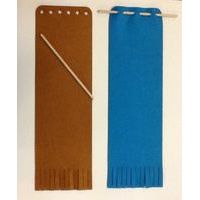 47 hellblau - TÜRSCHAL FILZ MIT FRANSEN CA. 44 X 13 CM | TSF4044-