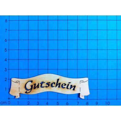 Banner "Gutschein" und viele andere Schriftzüge ausgeschnitten | BAD6108 / EAN:4250382825524