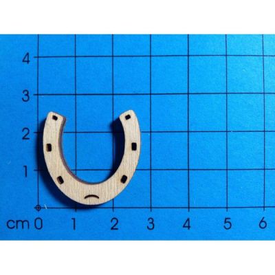 Holz Kleinteile gelasert Hufeisen 2 cm | PFH7502 / EAN:4250382804192