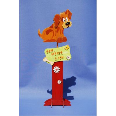 Hund Bastel-Set -Leibgarde- Figur für Holzsäule | HDH9325SB