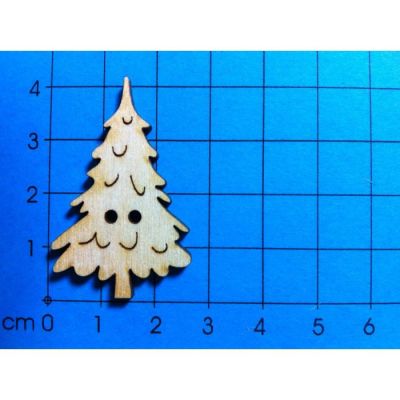 Knopf: Tannenbaum schmal 40 mm | BUH2204 / EAN:4250382859260