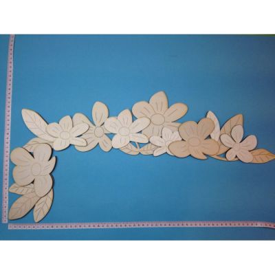 Türkanten-Deko "Blumen" ca. 58cm, links | KBL6858L / EAN:4251267116386