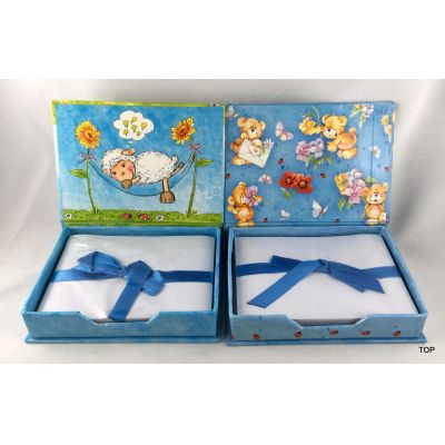 Schaf - Zettelbox Notizzettel Spender Box mit Teddy oder Schafmotiv | 40763 / EAN:4015861407635