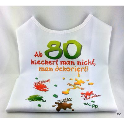 XL Latz - Ab 80 kleckert man nicht, man dekoriert Lätzchen | 98005