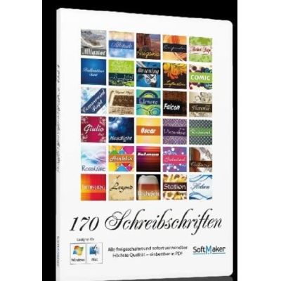 170 Schreibschriften (PC+MAC) | 391855jak / EAN:4016957101956