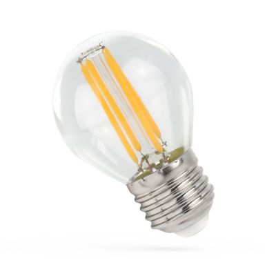 LED Filament Tropfenlampe, E27, 230V, 1W, 1800K - ultra warmweiß, klar | 1453364ett / EAN:5904433136242