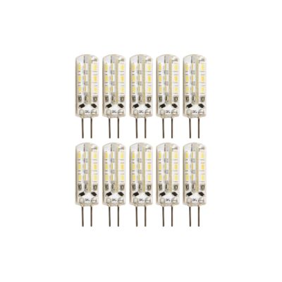 LED-Stiftsockellampe McShine "Silicia", G4, 1,5W, 120lm, warmweiß, 10er-Pack | 1451747ett / EAN:4250967316621