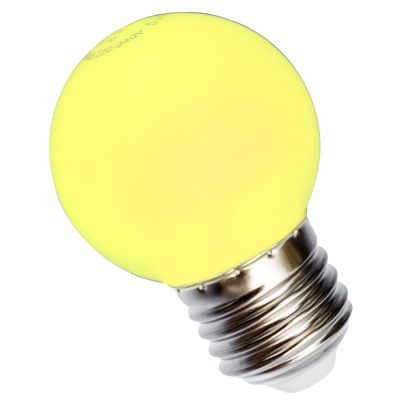 LED Tropfenlampe Gelb, E27, 1W, 230V, 50mA, Abstrahlwinkel 270° | 1453225ett / EAN:5907418704719