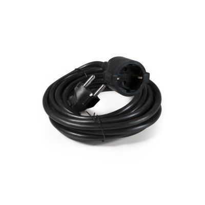 Netzkabel Schutzkontakt-Verlängerung McPower, 5m, 1,5mm², schwarz | 1300099ett / EAN:4250967321632