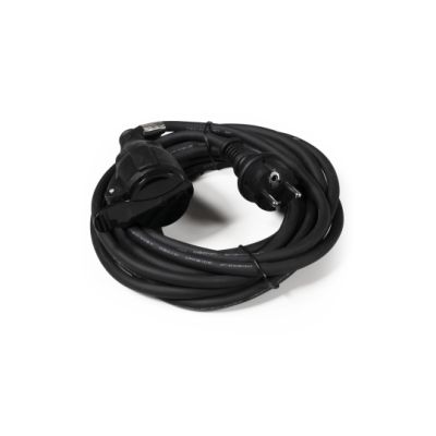 Netzkabel Schutzkontakt-Verlängerung McPower, 5m, 3x1,5mm², IP44, schwarz | 1300096ett / EAN:4250967321380