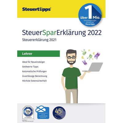 SteuerSparErklärung Lehrer 2022 (Steuerjahr 2021) | 623660jak / EAN:9783965331624