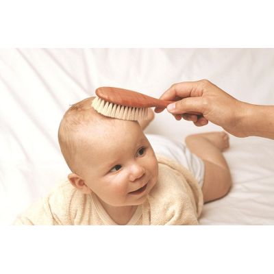 Babybürste mit weichen Ziegenhaarborsten | 6010100 / EAN:4250298600673