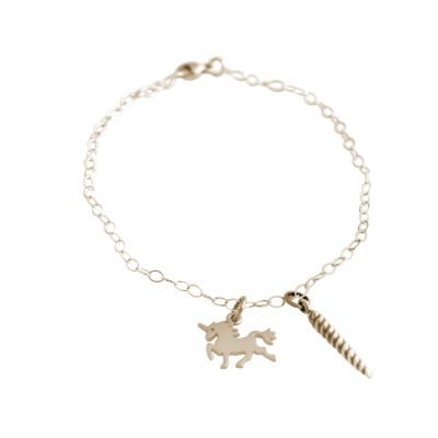 GEMSHINE Armband mit Einhorn und Horn | 11613049drops/gem