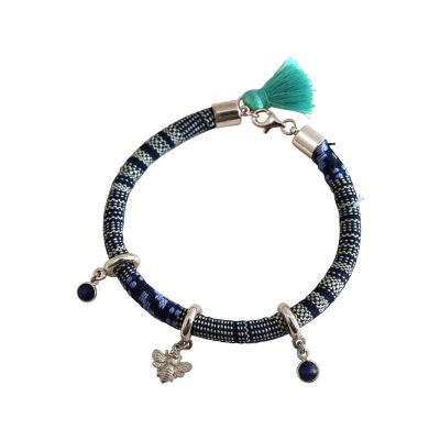 Gemshine - Damen - Armband - 925 Silber - AZTEC - BEE - Biene - Saphir - Blau | 11531174drops/gem