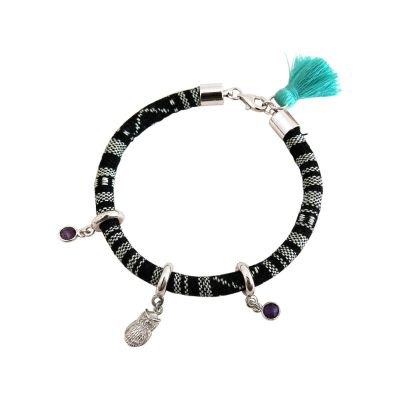 Gemshine - Damen - Armband - 925 Silber - AZTEC - Uhu - Eule - Amethyst - Violett | 11531179drops/gem