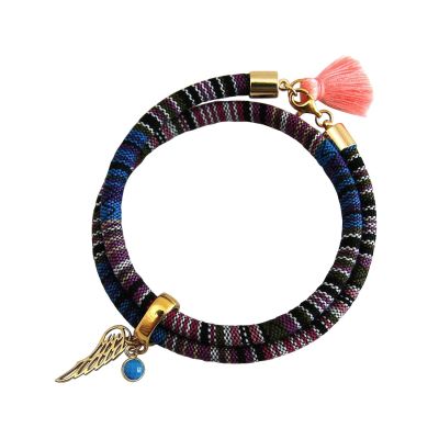 Gemshine - Damen - Armband - Wickelarmband - Vergoldet - Flügel - Engel - AZTEC - Türkis | 11531259drops/gem