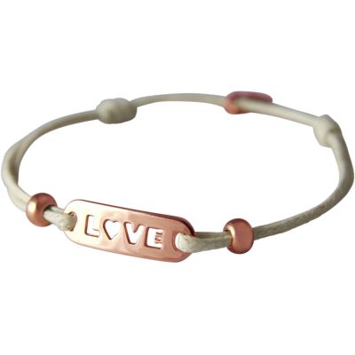 Gemshine - Damen - Armband - WISHES - LOVE - Rose Gold - Nude | 11612605drops/gem