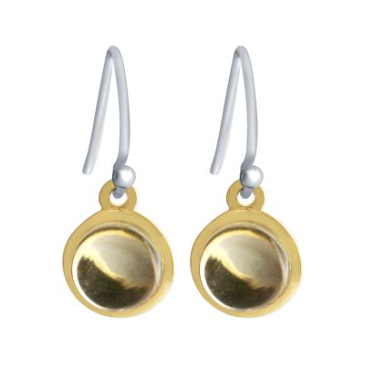 Gemshine - Damen - Ohrringe - 925 Silber - Vergoldet - Lemon Quarz - Gelb - 20mm | 11612794drops/gem