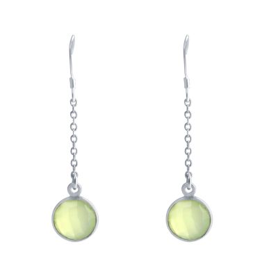 Gemshine - Damen - Ohrringe - Ohrhänger - 925 Silber - Chalcedon - Meeresgrün - 3,1 cm | 11612828drops/gem