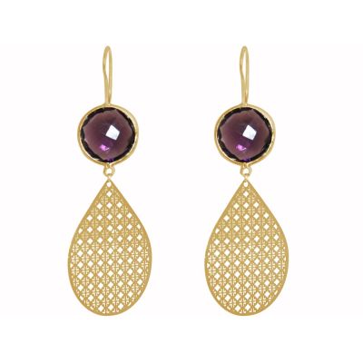 GEMSHINE Damenohrringe mit Mandalas und Amethysten | 11613314drops/gem