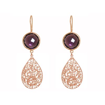 GEMSHINE Damenohrringe mit Mandalas und Amethysten | 11613313drops/gem