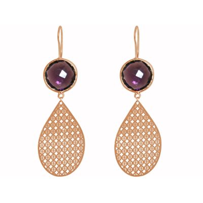 GEMSHINE Damenohrringe mit Mandalas und Amethysten | 11613312drops/gem