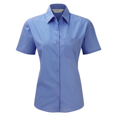 Popelin Bluse Corporate Blue 3XL (46) | 11487698srops