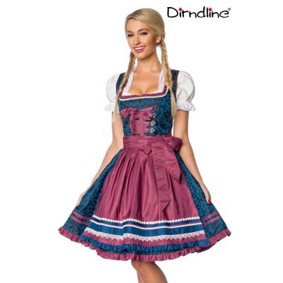 Premium Dirndl,blau/dunkelrot Größe XS | 70018atixo