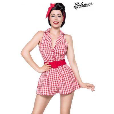 Retro-Jumpsuit,rot/weiß Größe 3XL | 50072atixo1