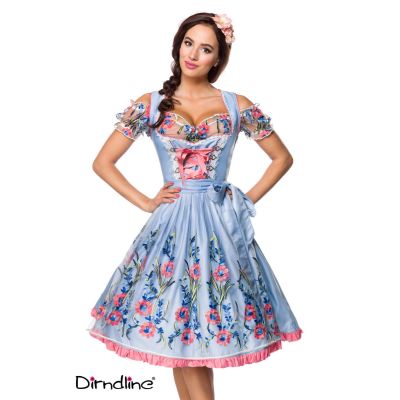 Romantisches Dirndl inkl. Spitzenbluse,blau/rosa/weiß Größe 2XL | 70050atixo4