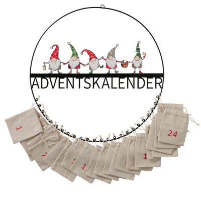 Boltze Adventskalender Harald DIY Weihnachtskalender selber füllen Stoffsäckchen | 18895 / EAN:4066076306091