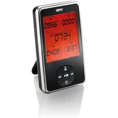 Gefu Timer Tempico 5 in 1 Uhr Kalender Wecker Digital Küchentimer Eieruhr | 11383 / EAN:4006664123402