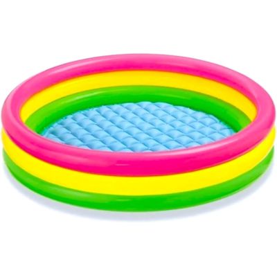 Intex Kinder Pool Sunset Glow 3-Ring Ø 147 x 33 cm bunt Babypool Planschbecken | 18611 / EAN:6941057454221