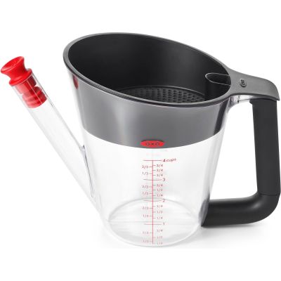 OXO GoodGrips Fett-Trennkanne schwarz 1 Liter Soßenkanne Trennkanne Bratensaft | 18792 / EAN:0719812688909