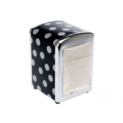 Serviettenhalter Polka Dots schwarz Serviettenspender Aufbewahrung Spender Servietten | 2061 / EAN:8714302263132